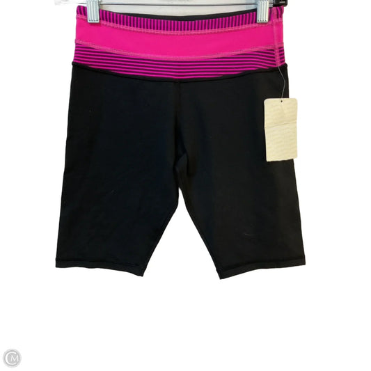 Athletic Shorts By Lululemon In Black & Pink, Size: 4