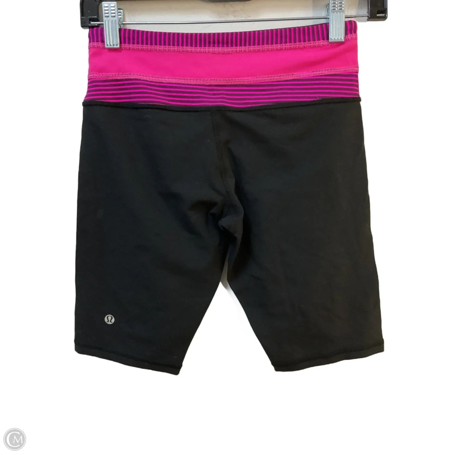 Athletic Shorts By Lululemon In Black & Pink, Size: 4