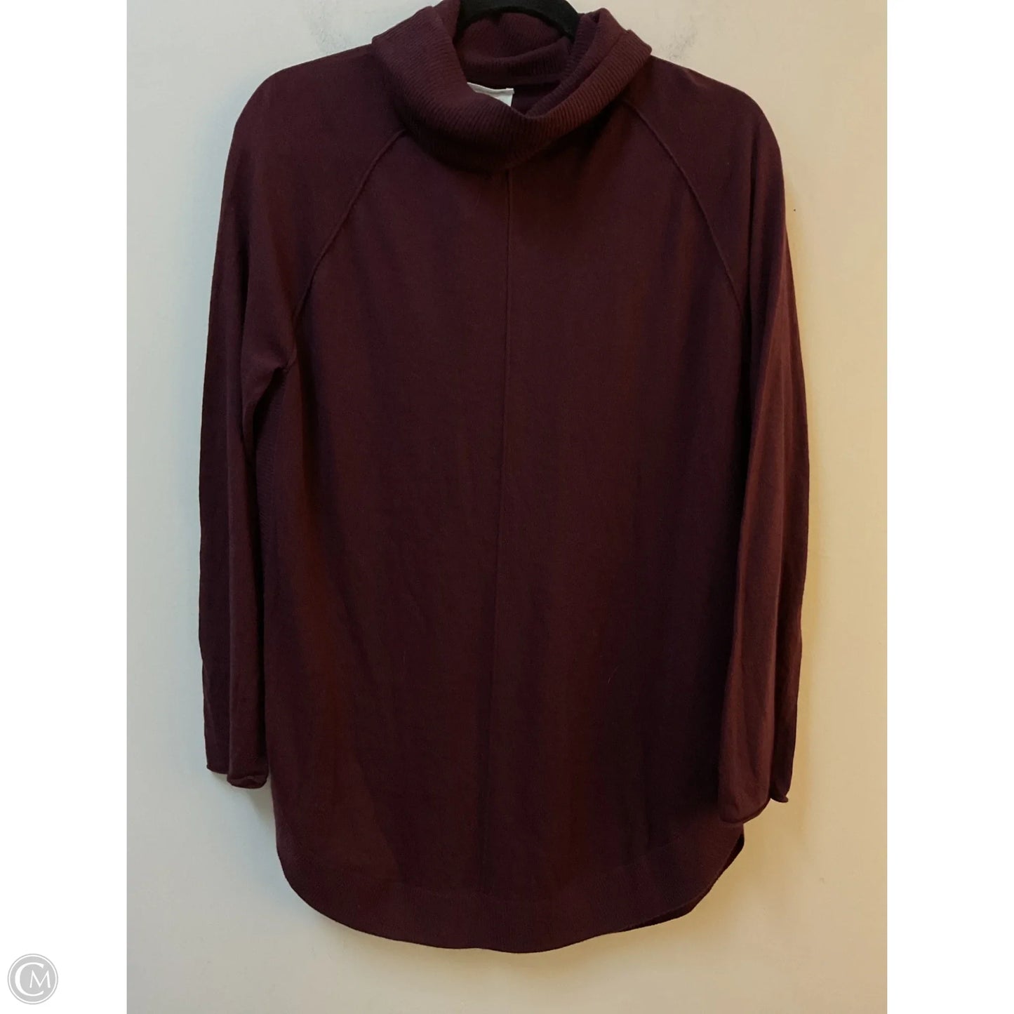 Top Long Sleeve By Caslon In Maroon, Size: S