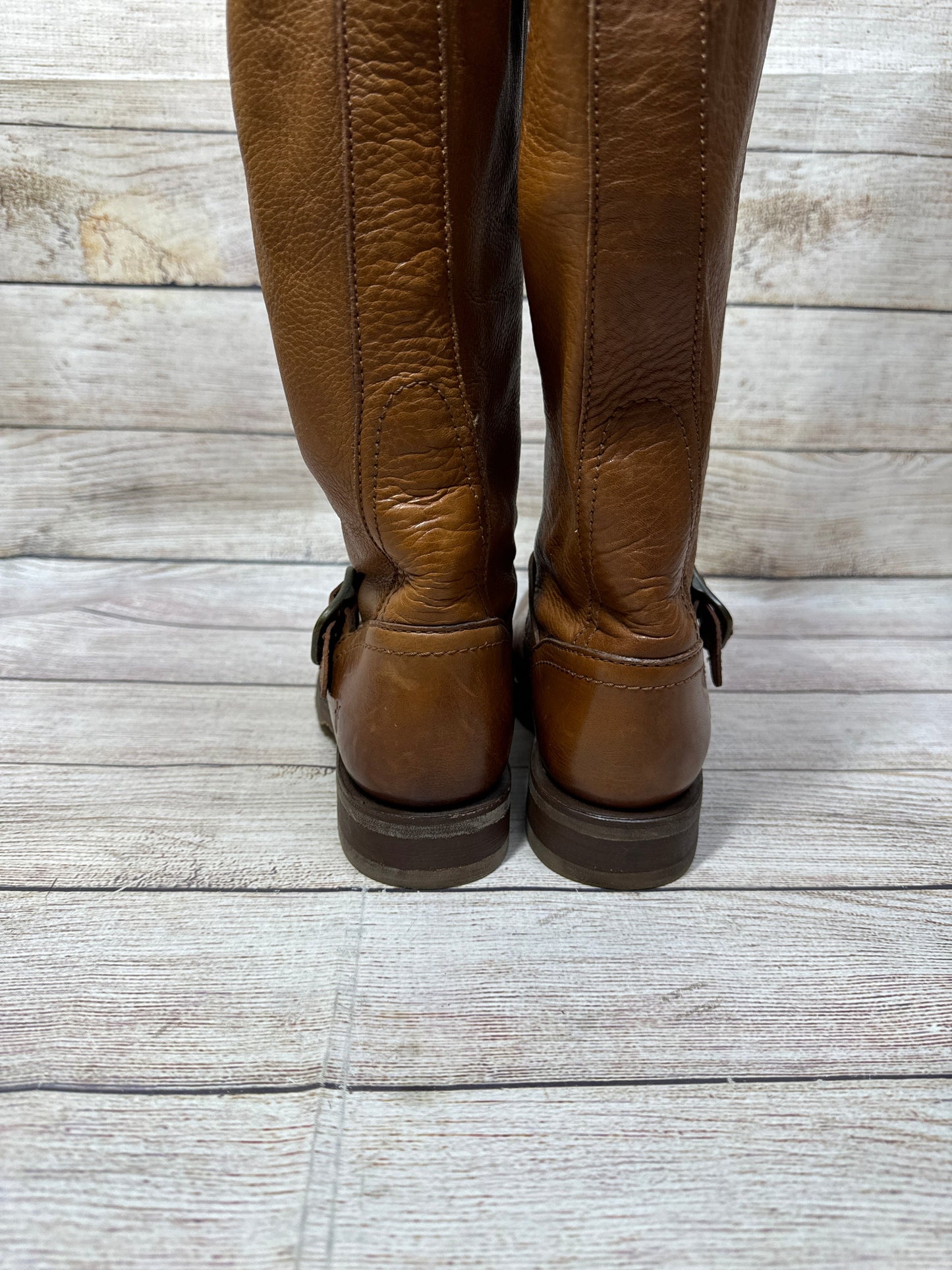 Boots Mid-calf Flats By Frye In Tan, Size: 6