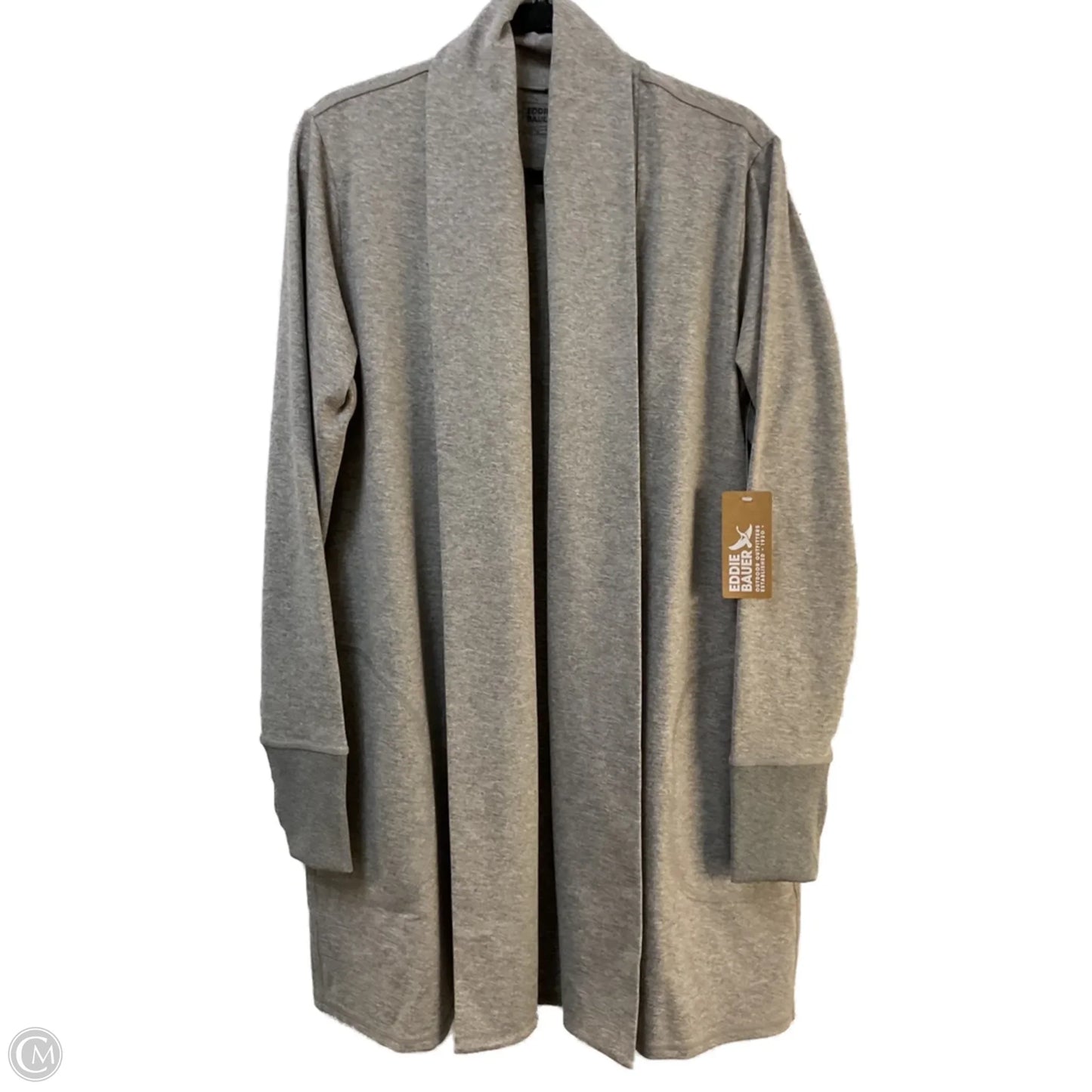 Sweater Cardigan By Eddie Bauer In Taupe, Size: Xl