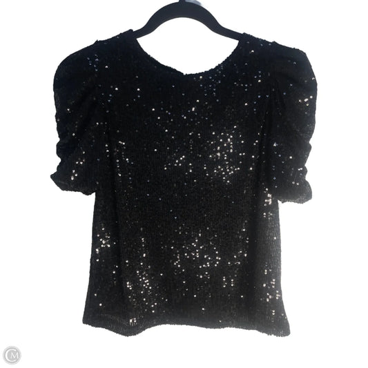 Blouse Short Sleeve By Rachel Zoe In Black, Size: S