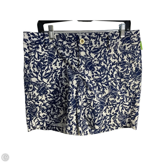 Shorts Designer By Lilly Pulitzer In Blue & White, Size: 10