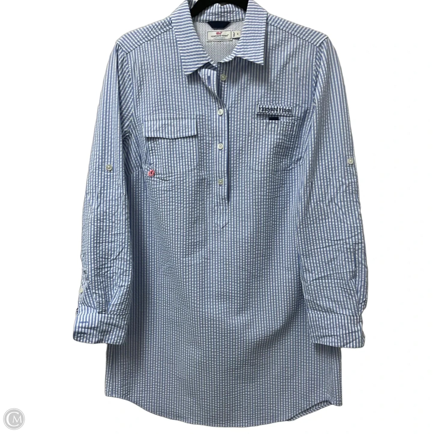 Dress Casual Midi By Vineyard Vines In Striped Pattern, Size: 4