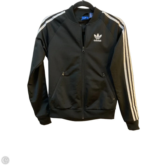 Athletic Jacket By Adidas In Black & White, Size: Xs