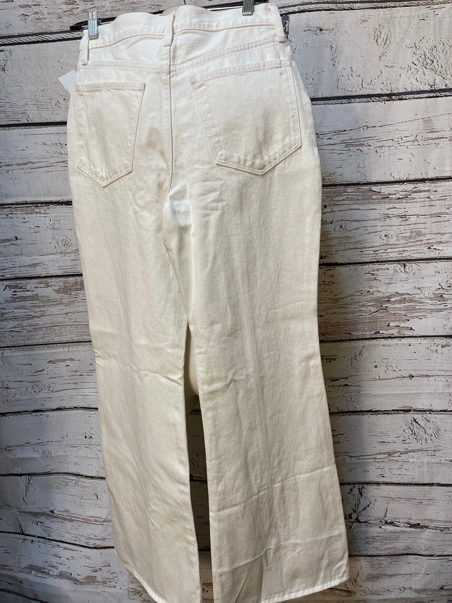 Jeans Flared By Madewell In White Denim, Size: 4