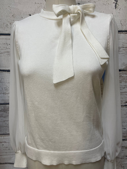 Blouse Long Sleeve By Cece In Cream, Size: S