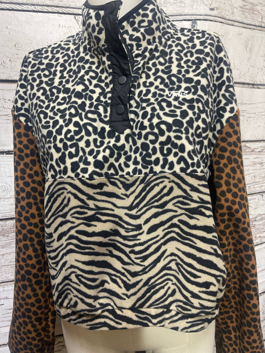 Jacket Fleece By Vans In Animal Print, Size: S