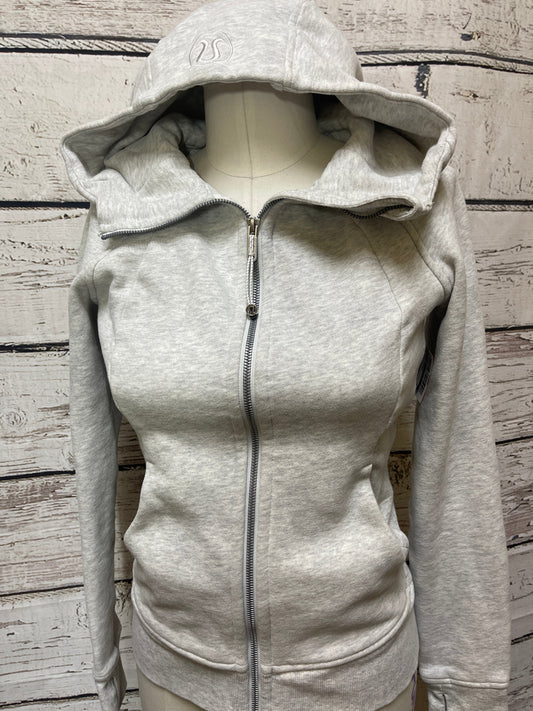 Athletic Jacket By Lululemon In Grey, Size: S