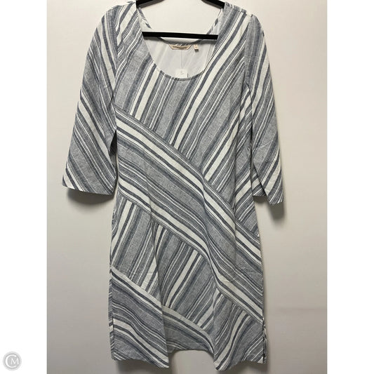Dress Casual Midi By Soft Surroundings In Blue & White, Size: S