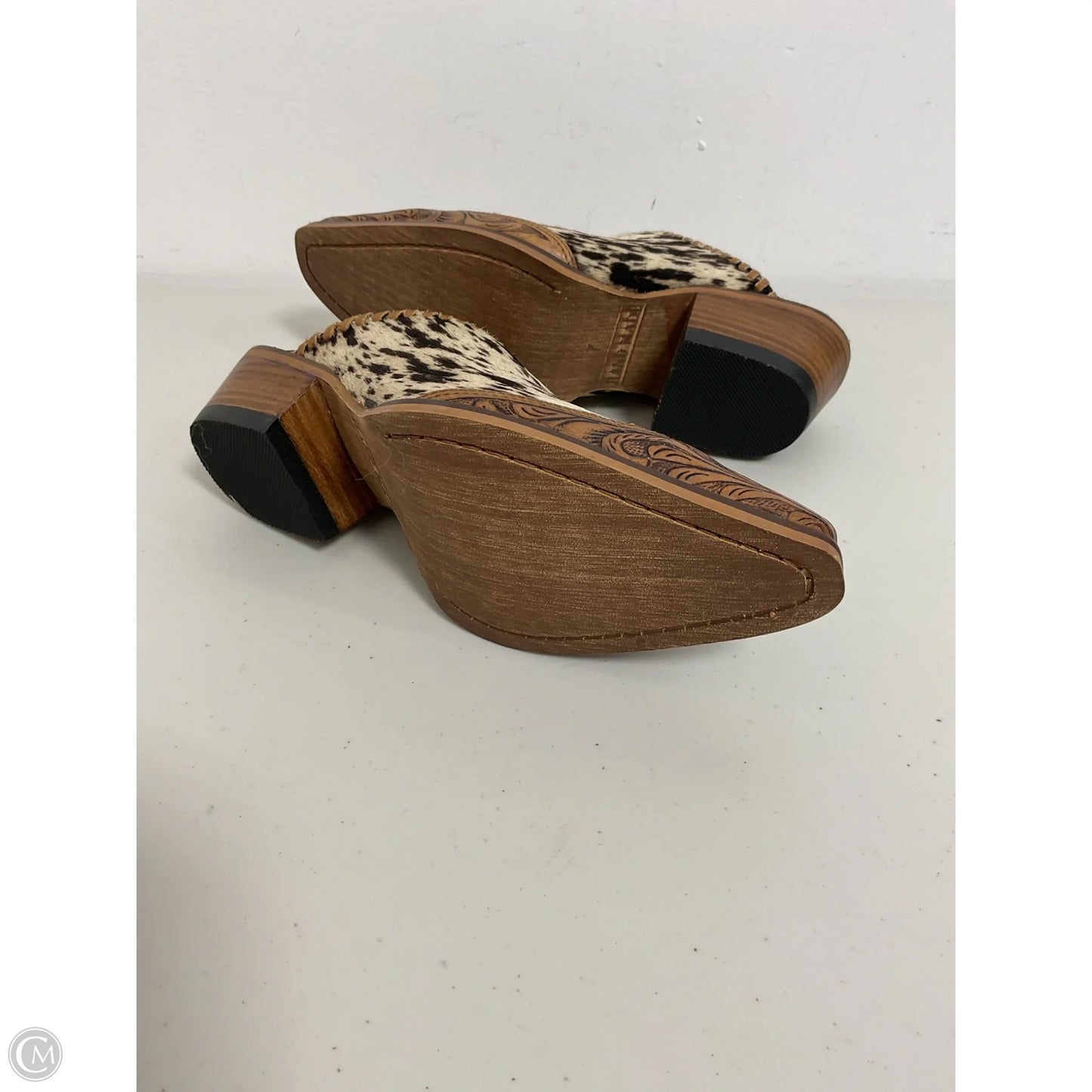 Shoes Heels Block By Myra In Animal Print, Size: 7