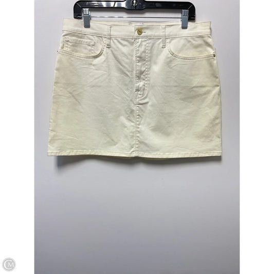 Skirt Mini & Short By Frame In Yellow Denim, Size: 10