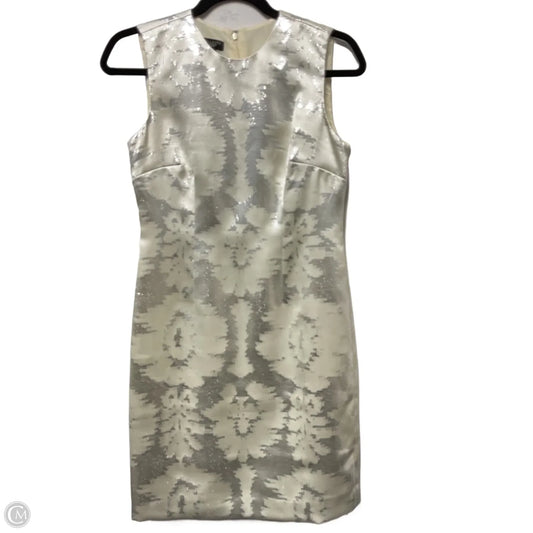 Dress Party Midi By Talbots In Cream & Silver, Size: Xsp