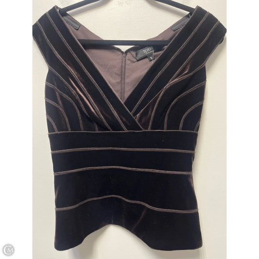 Top Sleeveless By Cmb In Brown, Size: S