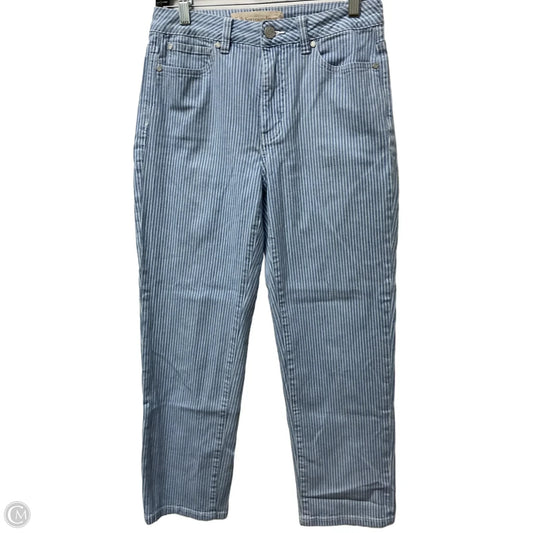 Jeans Straight By Soft Surroundings In Blue & White, Size: 6