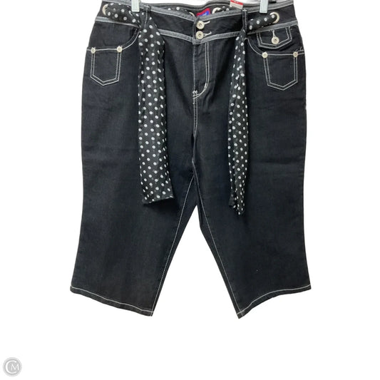 Capris By Westport In Black Denim, Size: 16
