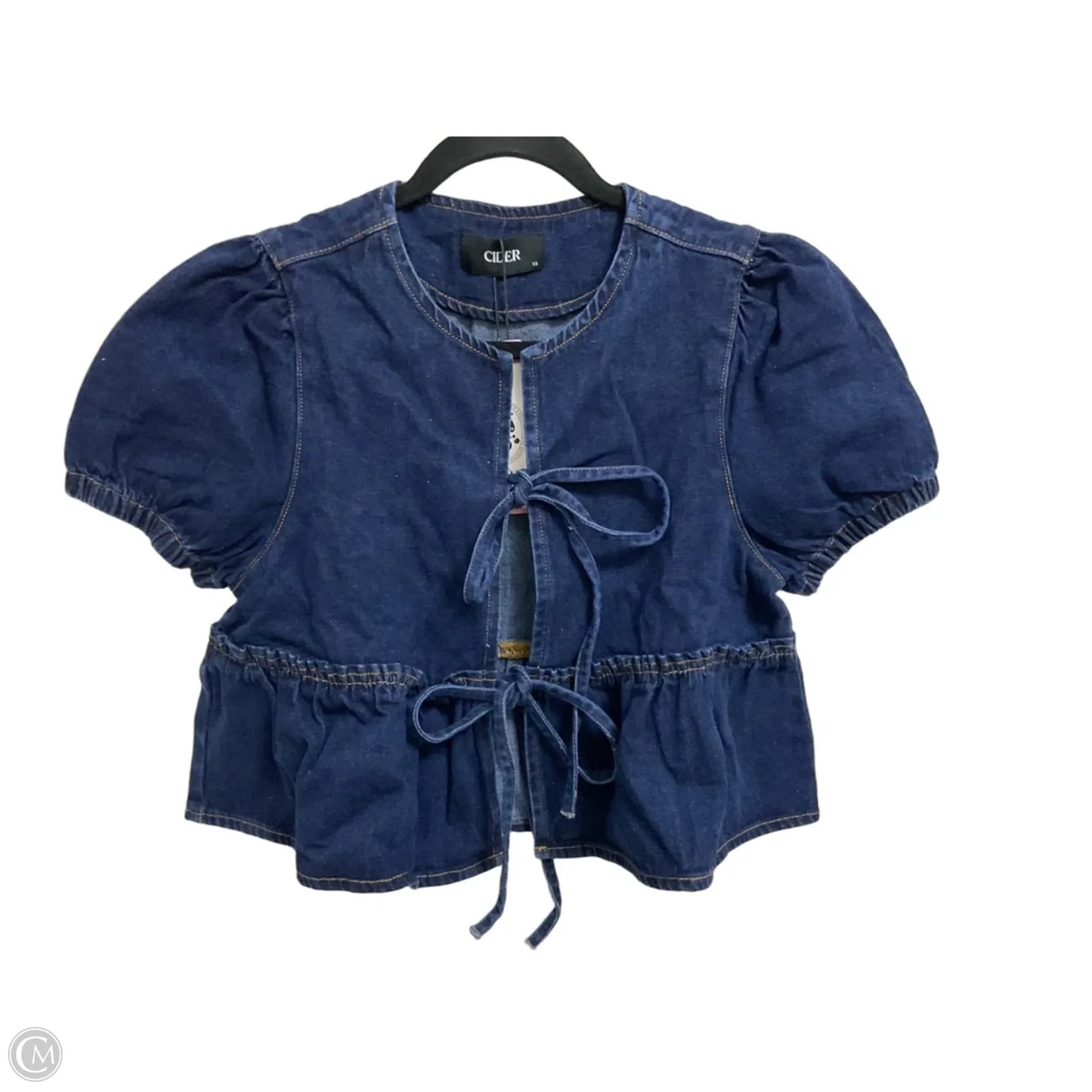 Jacket Other By Cider In Blue Denim, Size: Xs