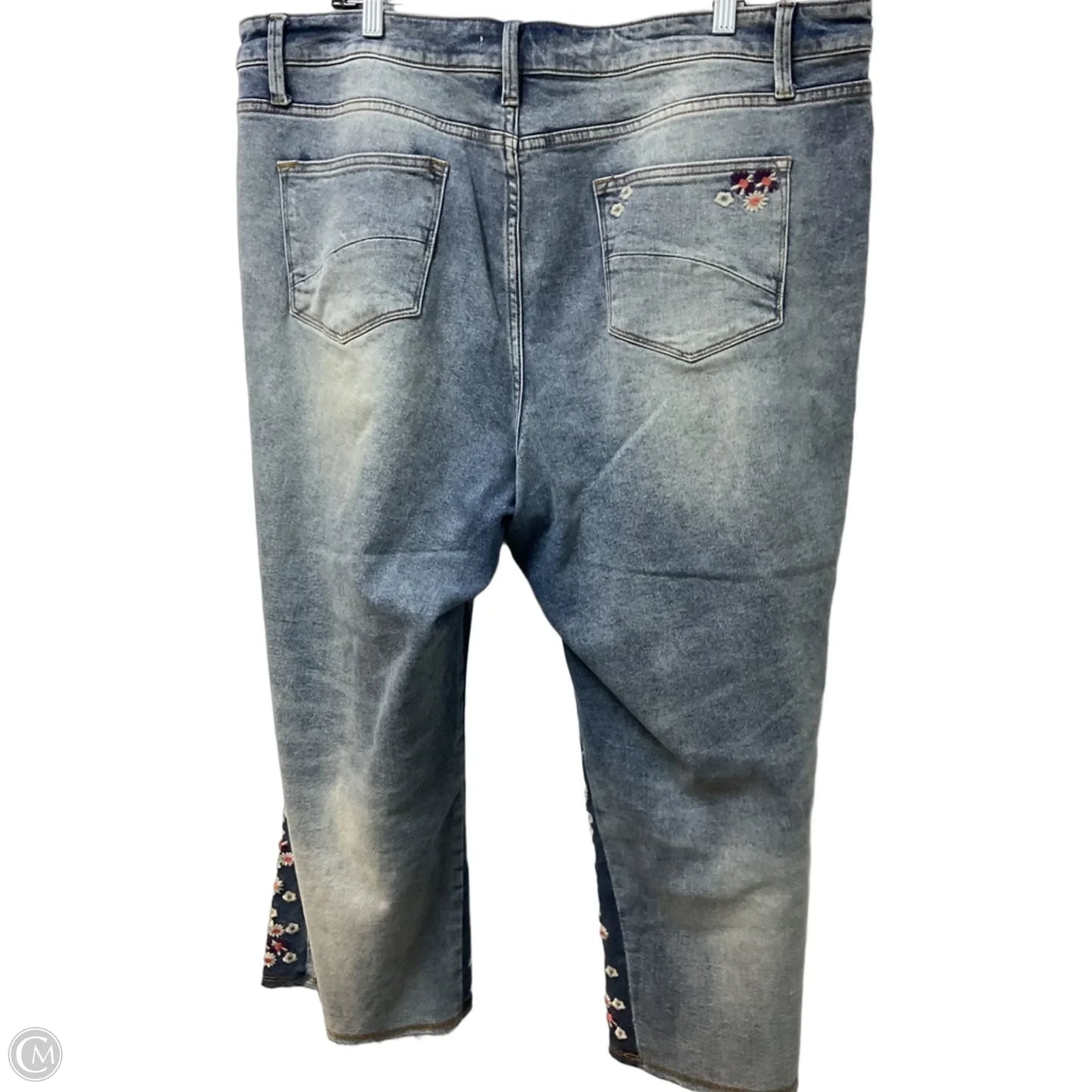 Jeans Cropped By John Mark In Blue Denim, Size: 18