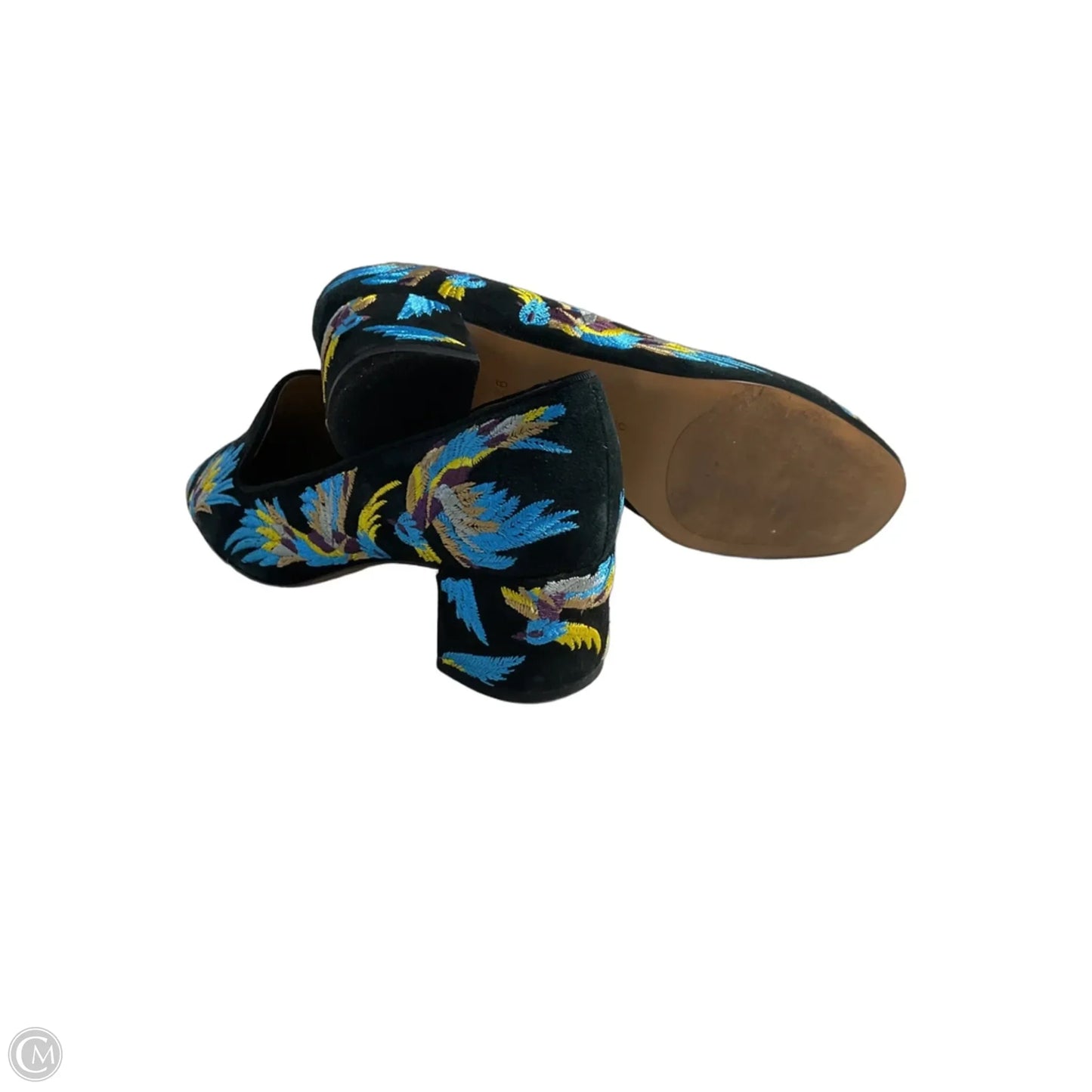 Shoes Heels Block By Banana Republic In Black & Blue, Size: 9.5