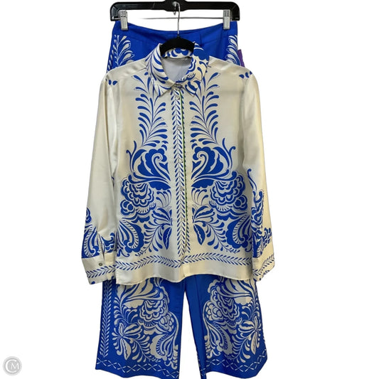 Pants Set 2pc By Zara In Blue & White, Size: Xs