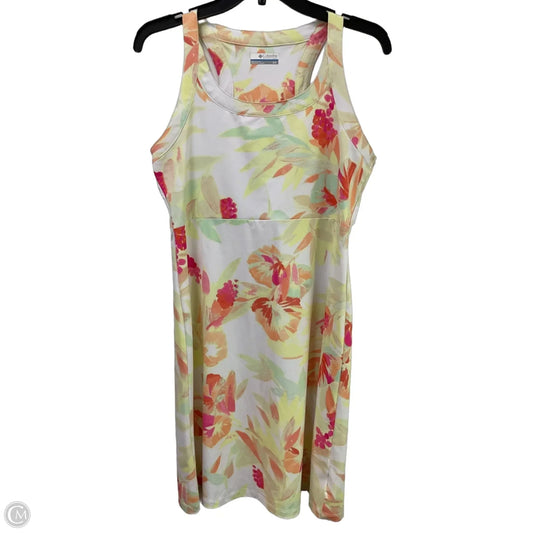 Athletic Dress By Columbia In Pink & Yellow, Size: S