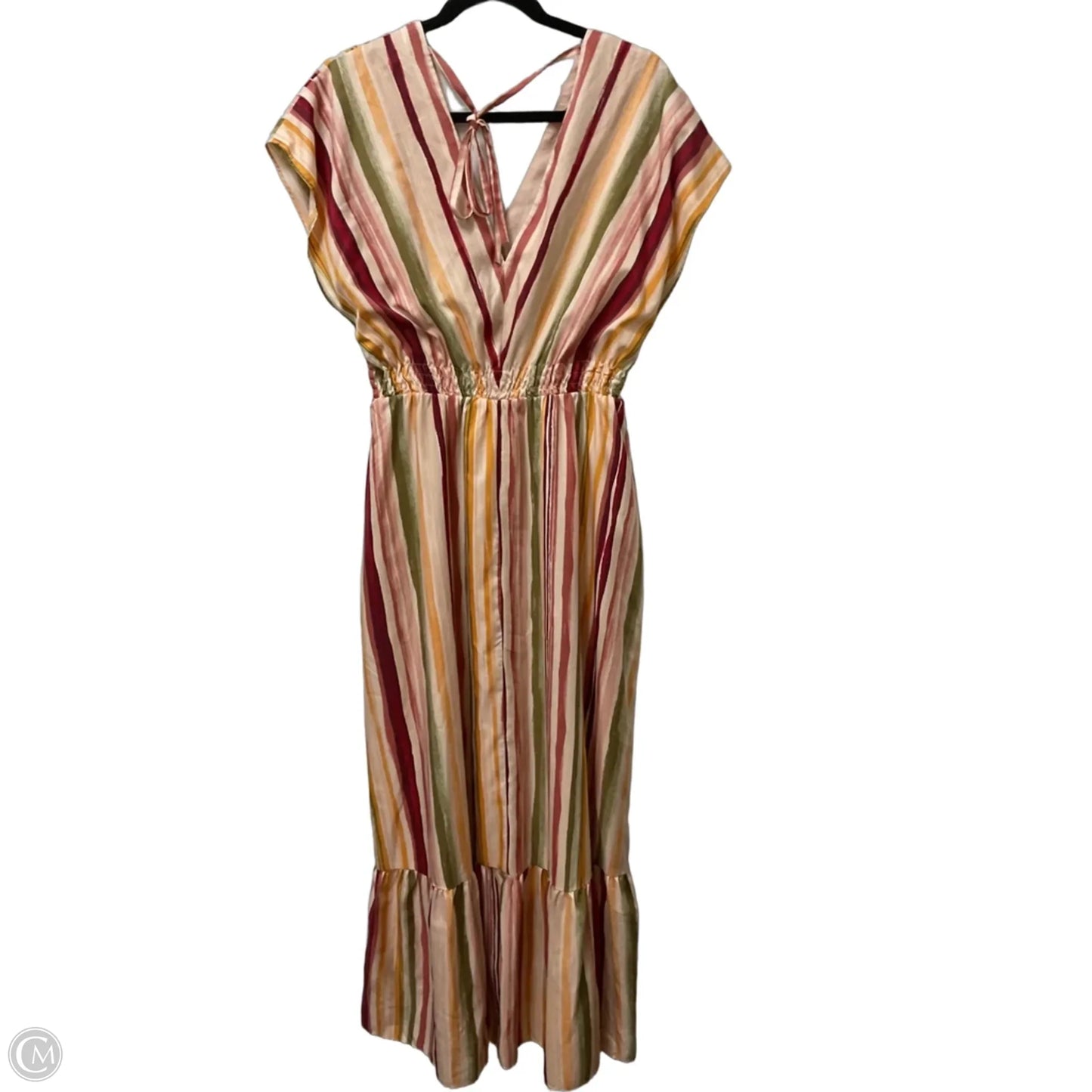 Dress Party Long By Maggy London In Striped Pattern, Size: M