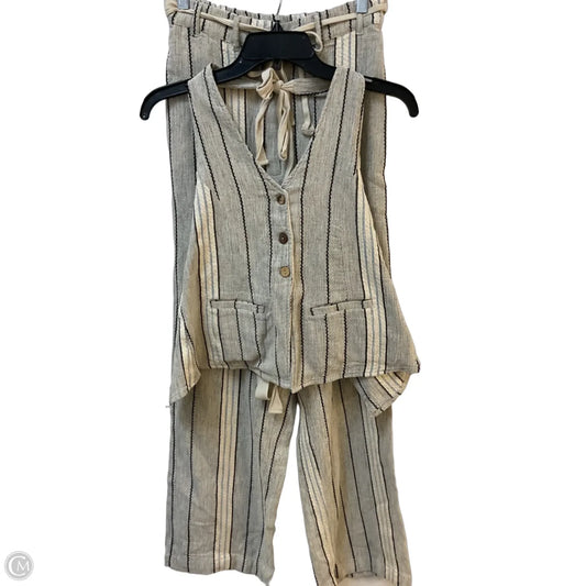 Pants Set 2pc By Free People In Striped Pattern, Size: S