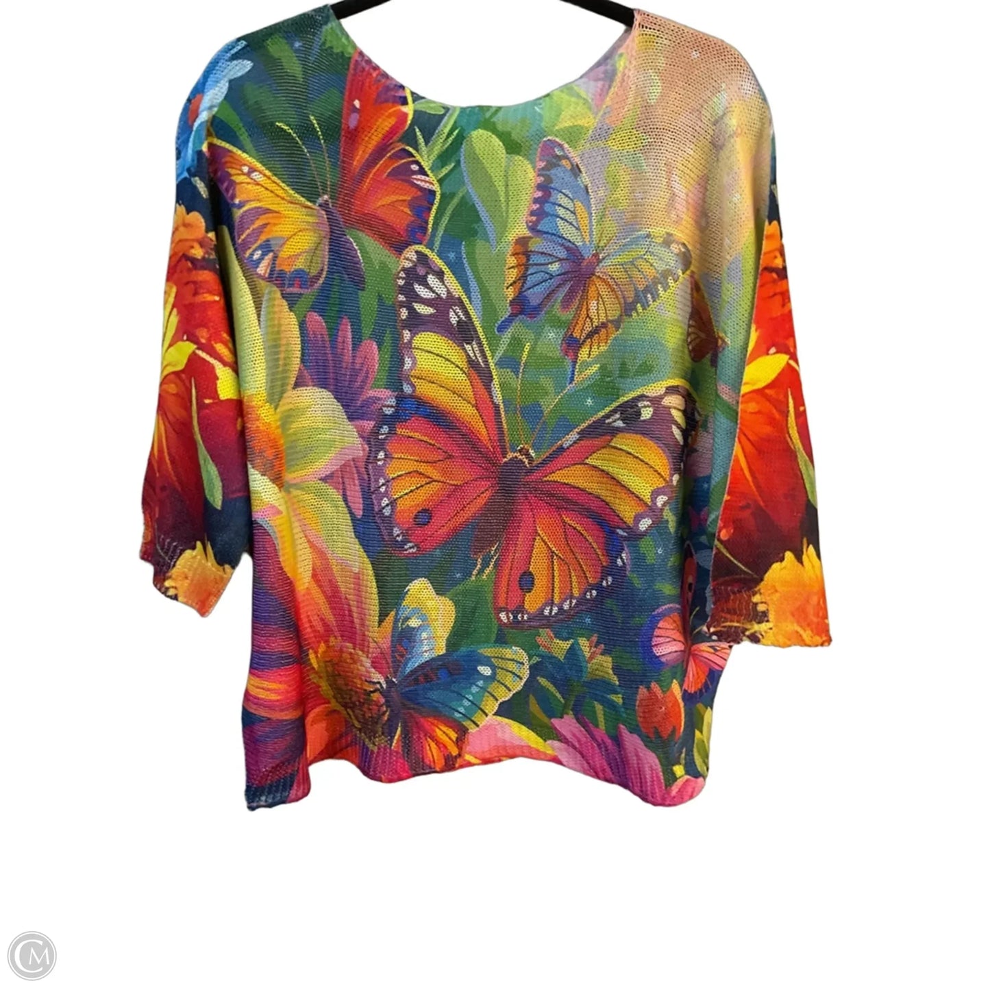 Sweater By Clothes Mentor In Floral Print, Size: L