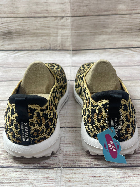 Leopard Print Shoes Flats Skechers, Size 7