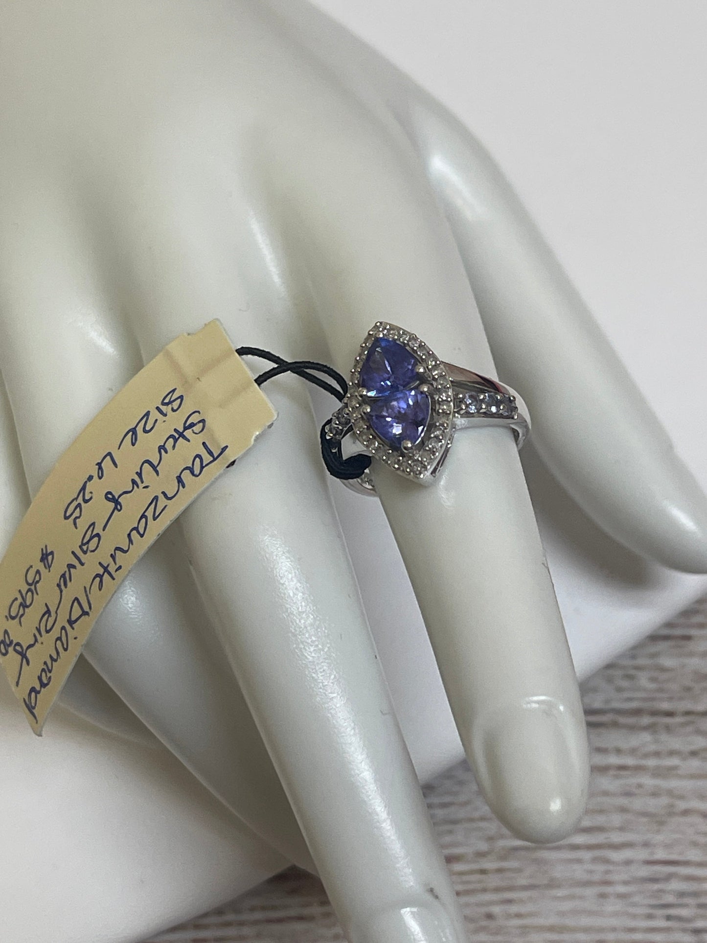 RING DESIGNER  CMA in PURPLE & SILVER, Size: 6