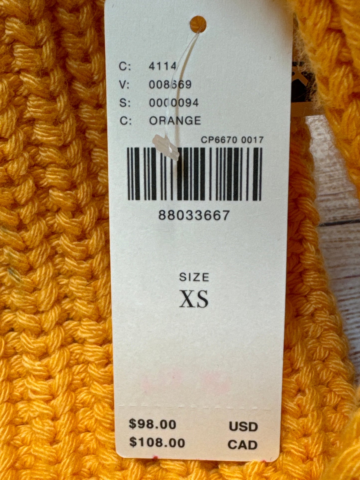 Sweater By Maeve In Yellow, Size: Xs