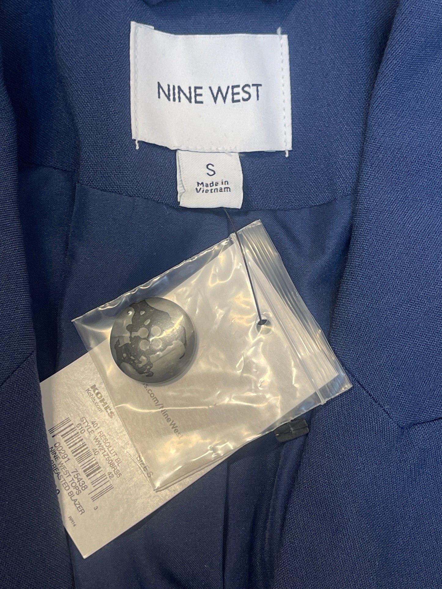 Blazer By Nine West In Navy, Size: S