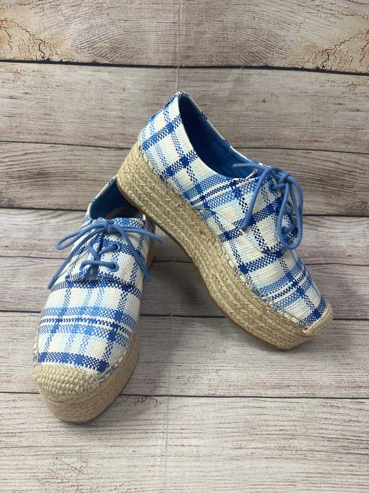 Blue & White Shoes Heels Platform Tory Burch, Size 7