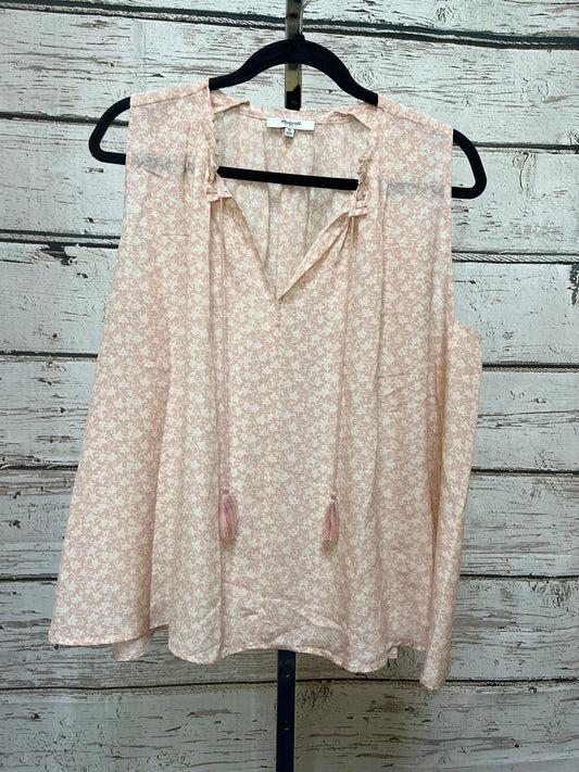 Pink & White Blouse Sleeveless Madewell, Size M