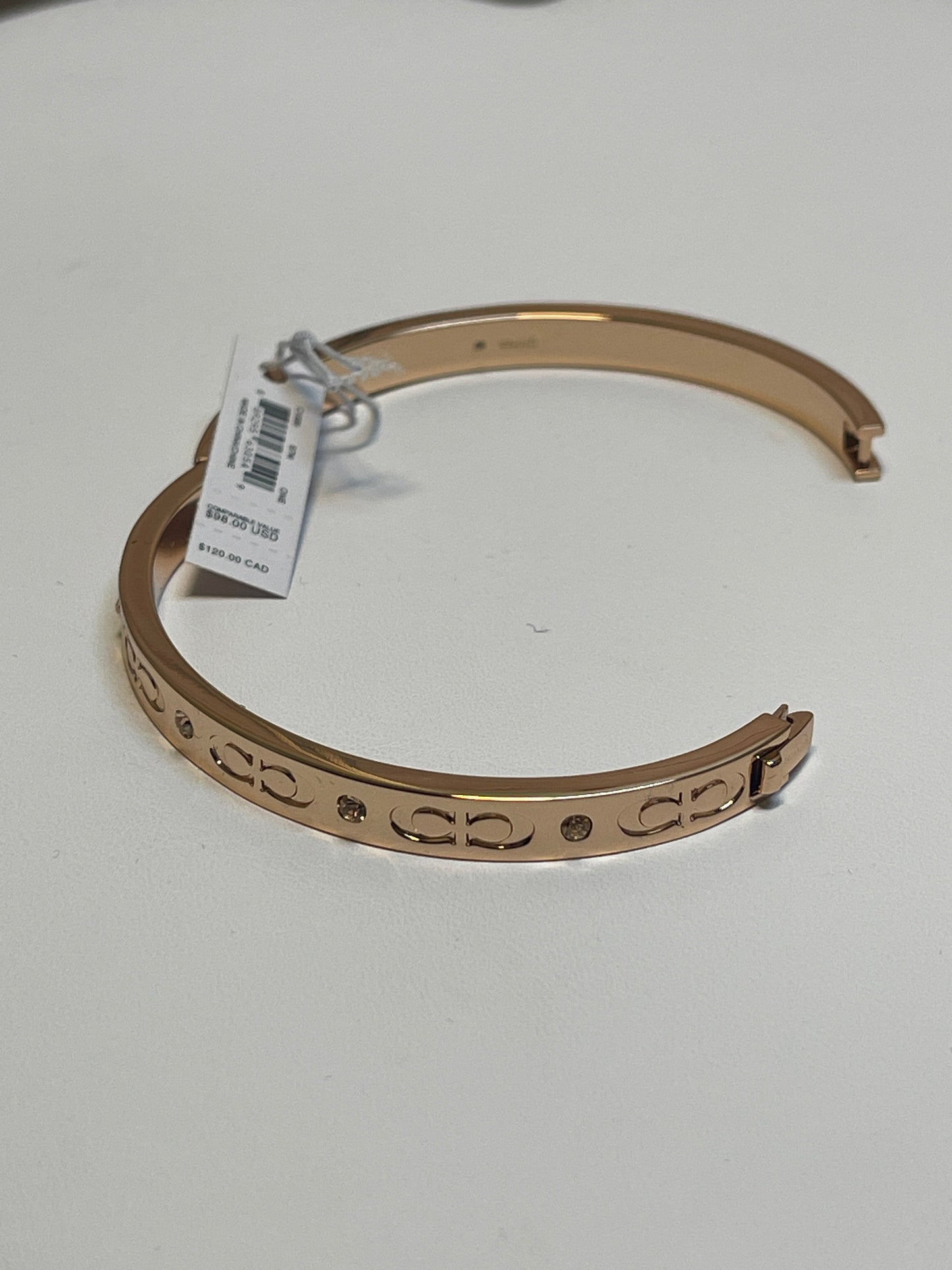 BRACELET BANGLE COACH in ROSE GOLD