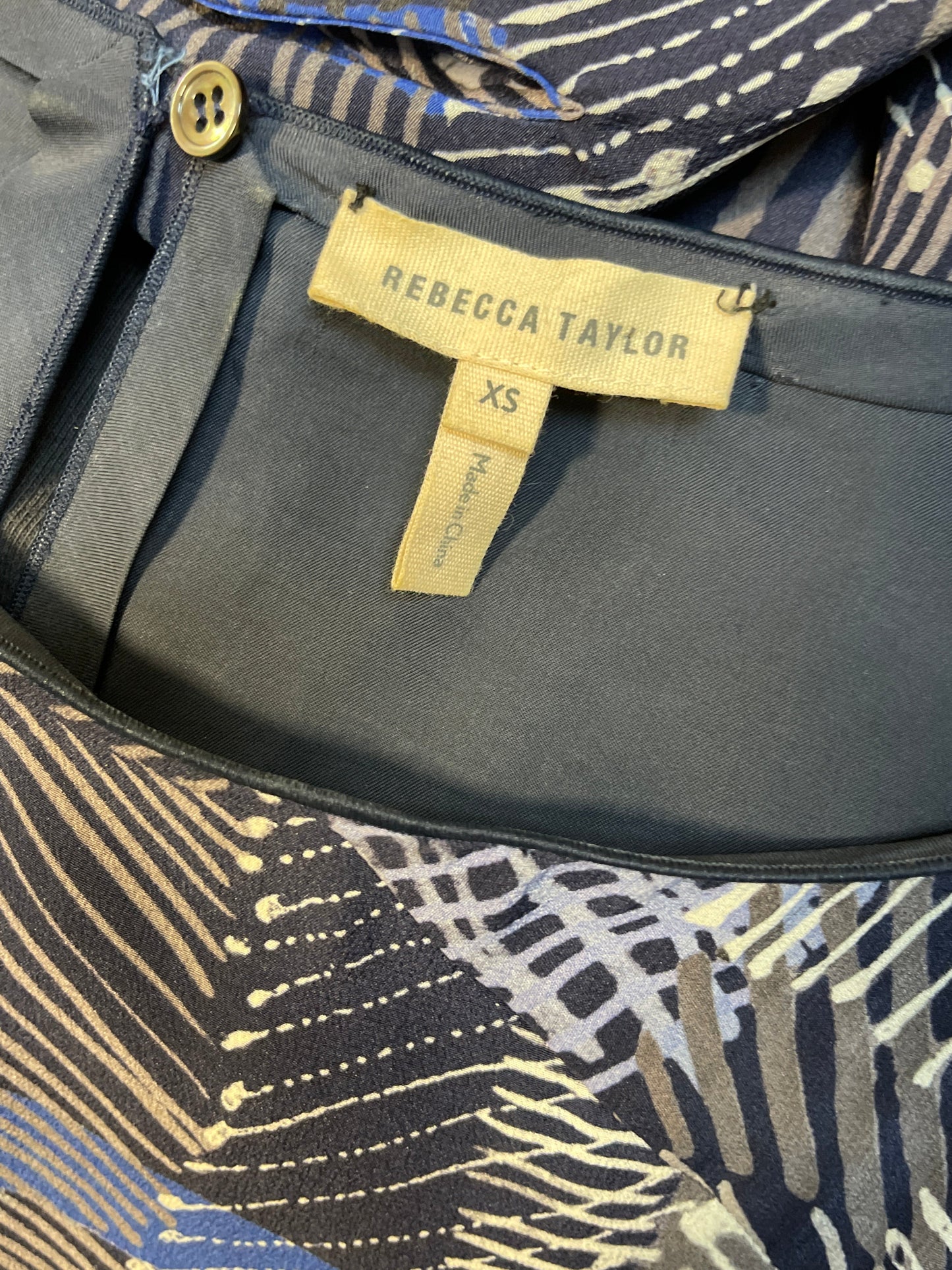 Dress Casual Midi By Rebecca Taylor In Navy, Size: Xs