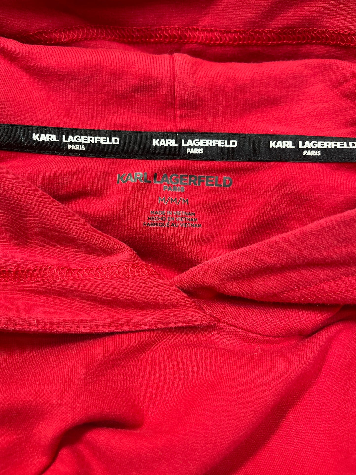 Sweatshirt Hoodie By Karl Lagerfeld In Red, Size: M