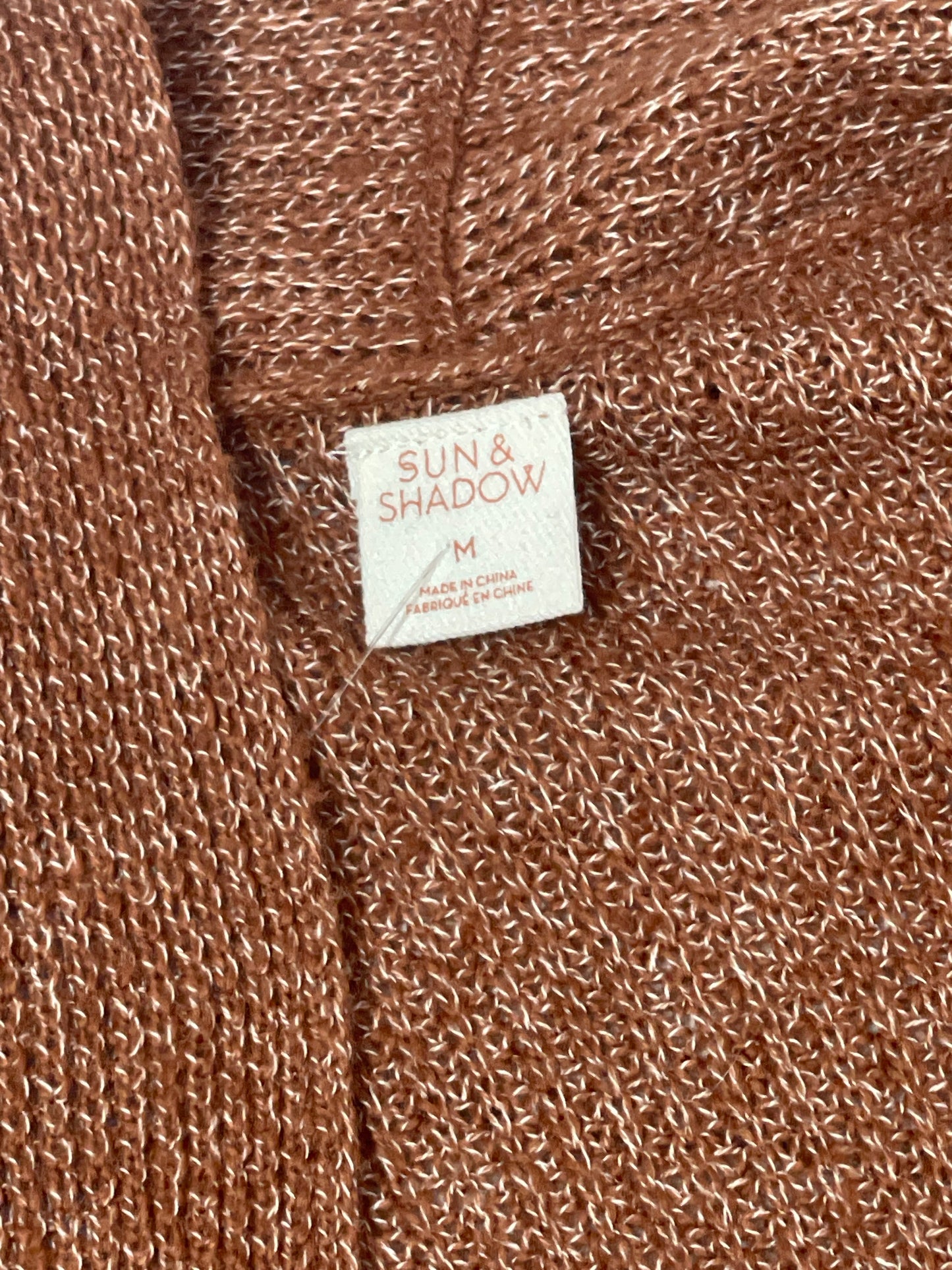 Sweater Cardigan By Sun & Shadow In Bronze, Size: M