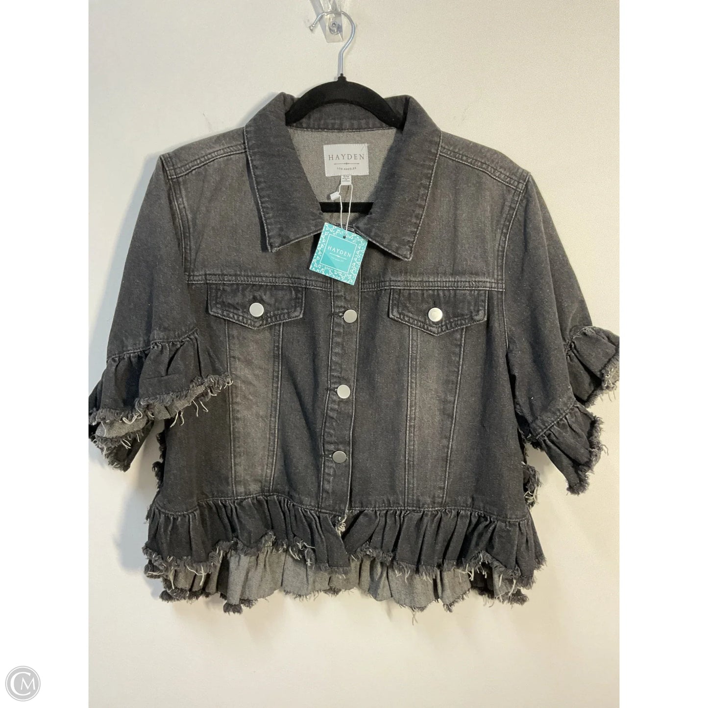 Jacket Denim By Hayden La In Black Denim, Size: S