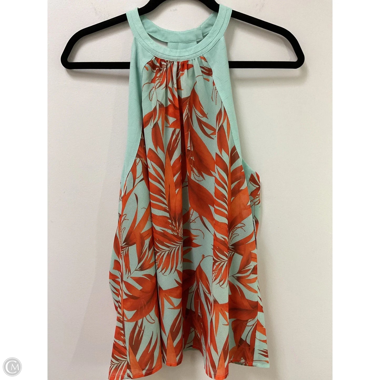 Blouse Sleeveless By H&m In Aqua, Size: L