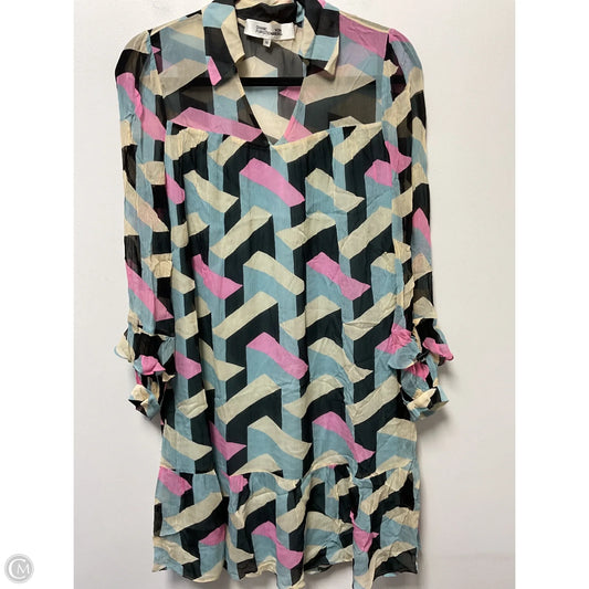 Dress Designer By Diane Von Furstenberg In Black & Pink, Size: Xs