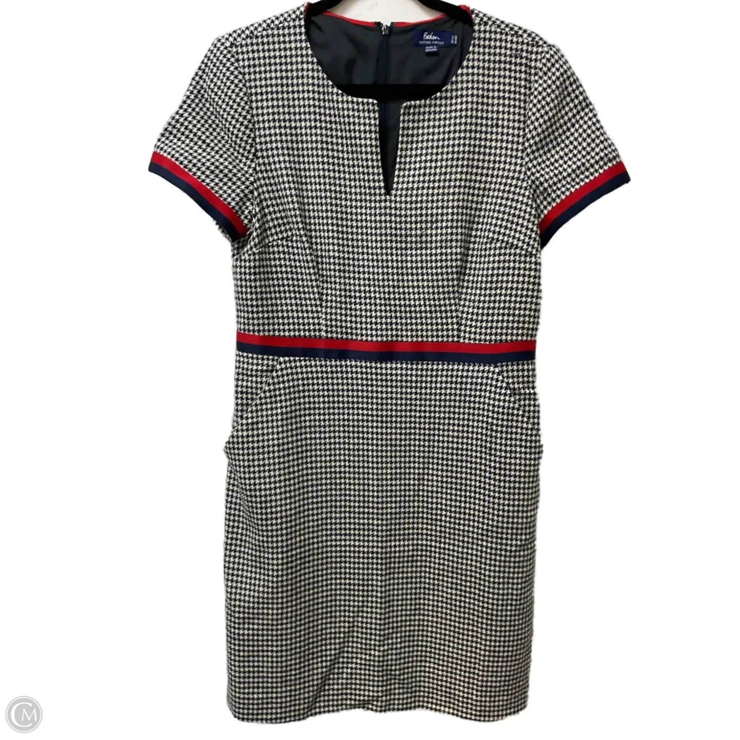 Dress Casual Midi By Boden In Blue & White, Size: M