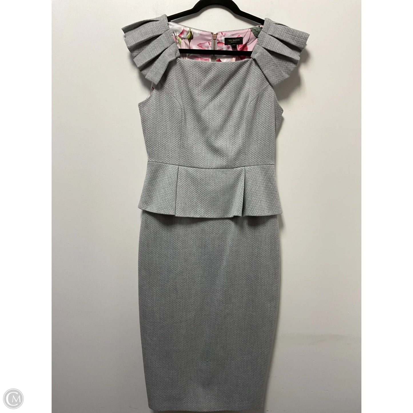 Dress Party Midi By Ted Baker In Grey, Size: M