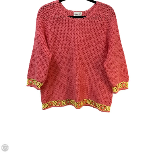 Sweater By Christopher And Banks In Peach, Size: Xl