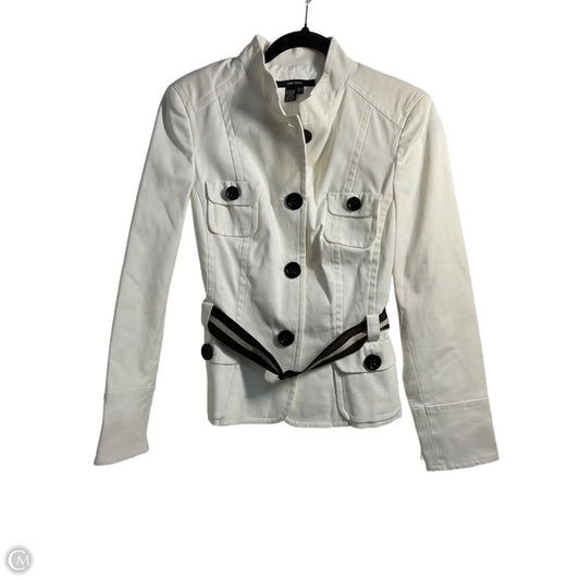 Jacket Denim By Zara Basic In Cream Denim, Size: Xl