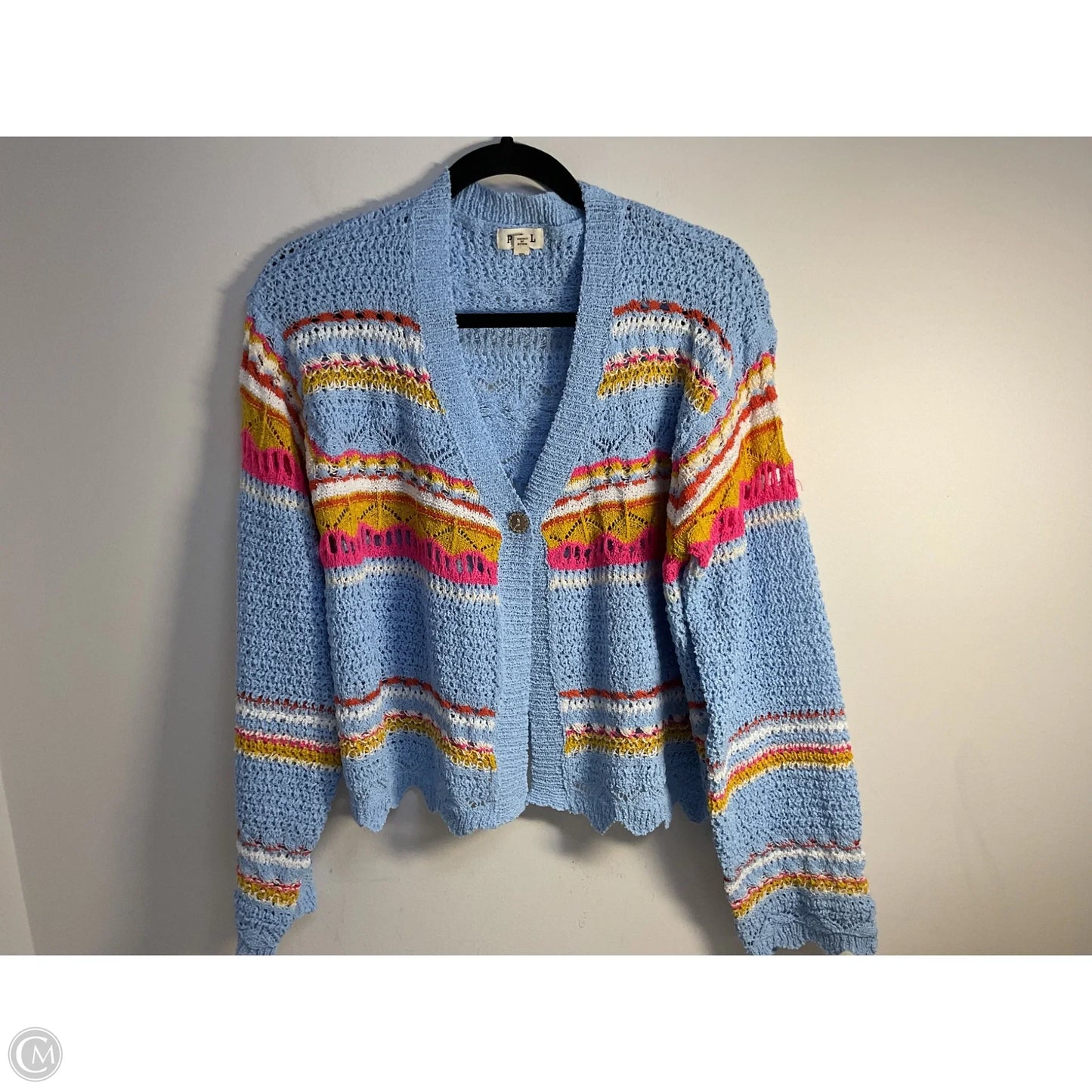 Sweater Cardigan By Pol In Blue, Size: S