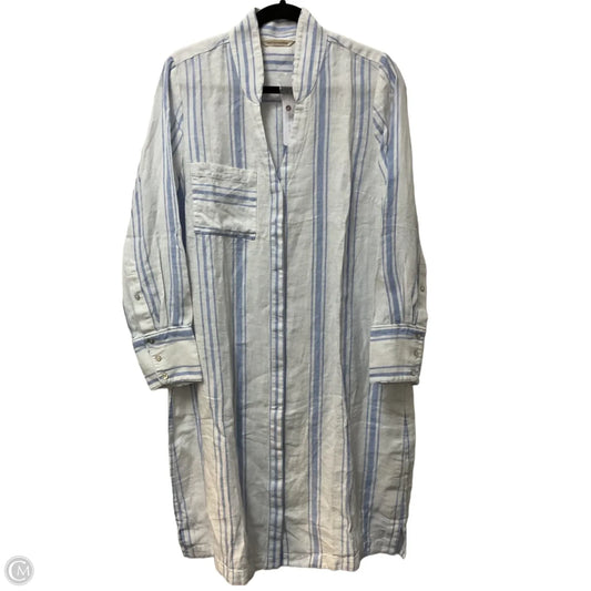 Tunic Long Sleeve By Soft Surroundings In Blue & White, Size: M