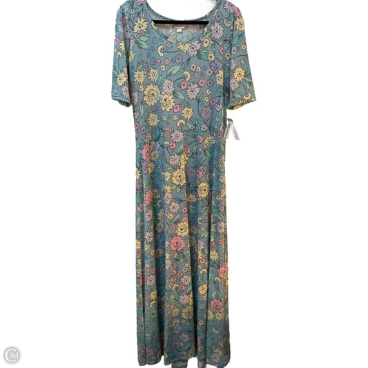 Dress Casual Maxi By Lularoe In Floral Print, Size: Xl