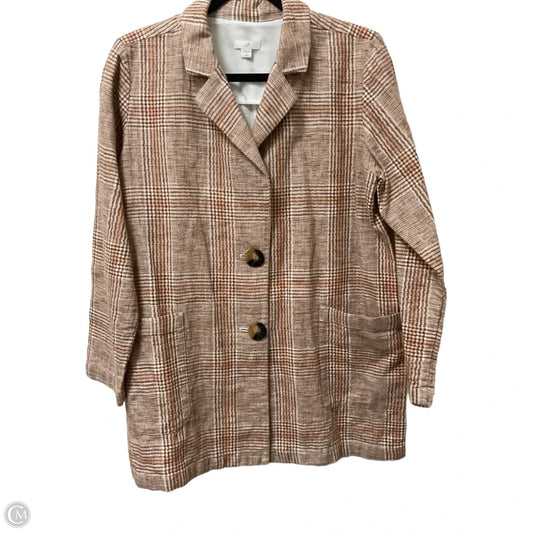 Blazer By J. Jill In Tan & White, Size: Sp