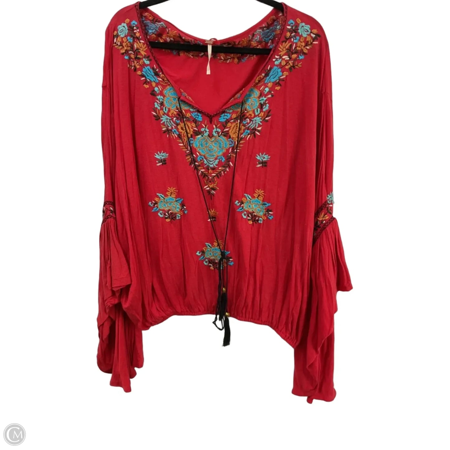 Top 3/4 Sleeve By Free People In Red, Size: M